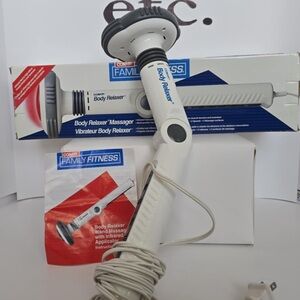 Conair Family Fitness Body Trainer Wand Massager 4 Surfaces Angled Reach 2 Speed